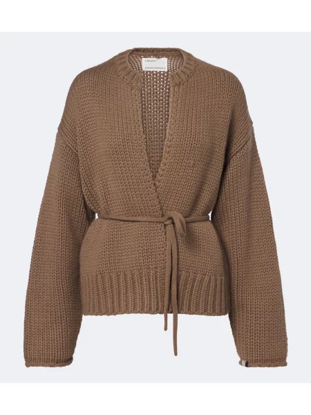 Cardigan Extreme Cashmere din cașmir plic maro