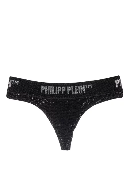Chiloți tanga Philipp Plein de cristal negru