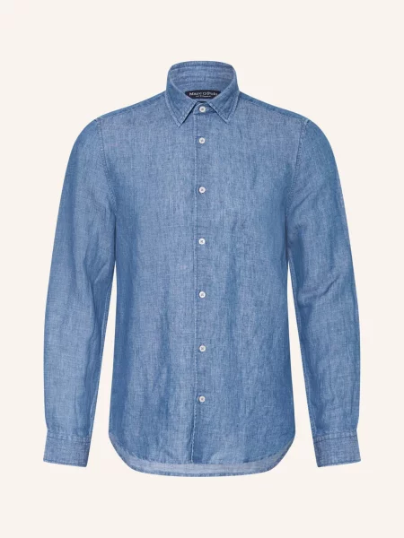 Marc O'polo Košile Shaped Fit S Lnem modrá