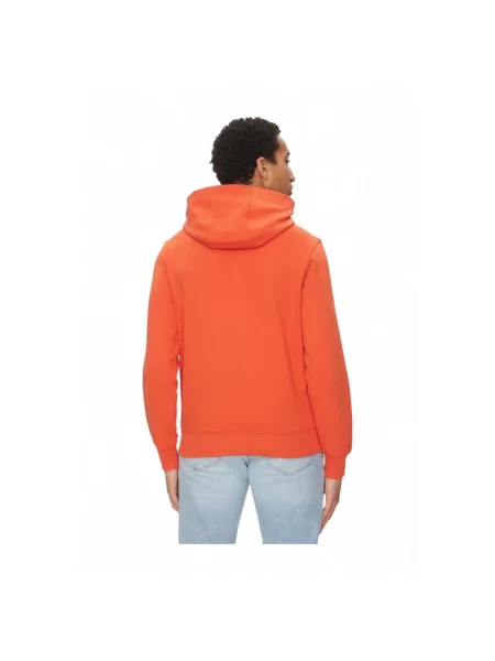Bluza z kapturem Tommy Hilfiger z kapturem pomarańczowa