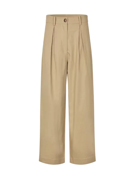Modström Pantaloni ToreMD lână alb