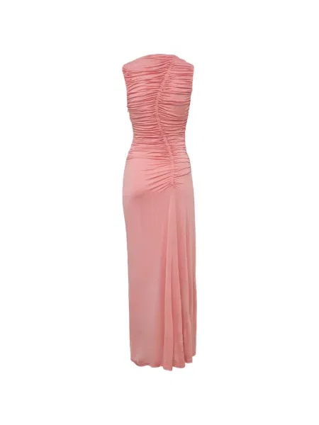 Rochie maxi Acler cu volane roz