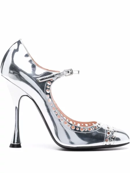 Pantofi cu toc Giambattista Valli argintiu