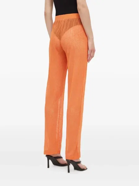 Pantaloni Résumé ajurate portocaliu