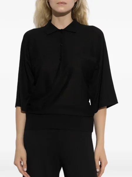Tricou polo Lisa Yang negru