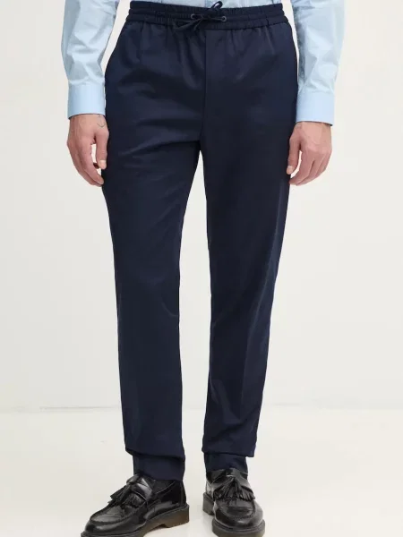 Kalhoty Calvin Klein tmavomodrá ve střihu chinos