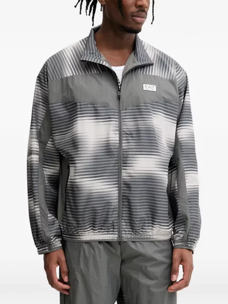 Geacă Ea7 Emporio Armani cu imagine cu gradient gri
