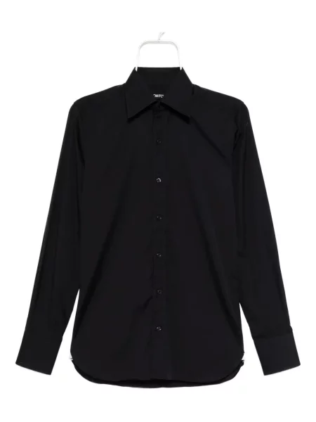 Cămașă Tom Ford din poplin negru