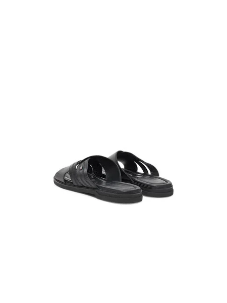 Tommy Hilfiger Papucs Premium Hilfiger Cc Lth Sandal fekete