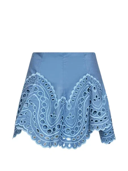 Pantaloni scurți Charo Ruiz Ibiza cu broderie albastru