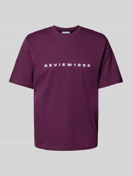 T-shirt z nadrukiem z logo Review