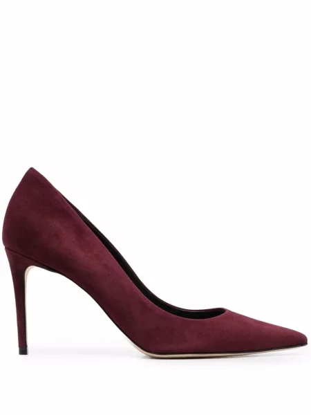 Pantofi cu toc Scarosso din piele de căprioară violet