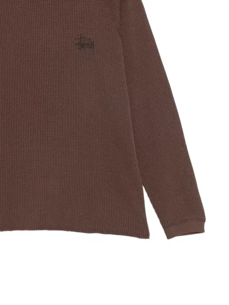 Pulover Stüssy tricotate cu imagine maro