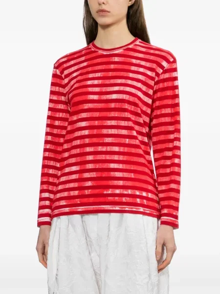 Tricou cu dungi Comme Des Garçons cu dungi roșu