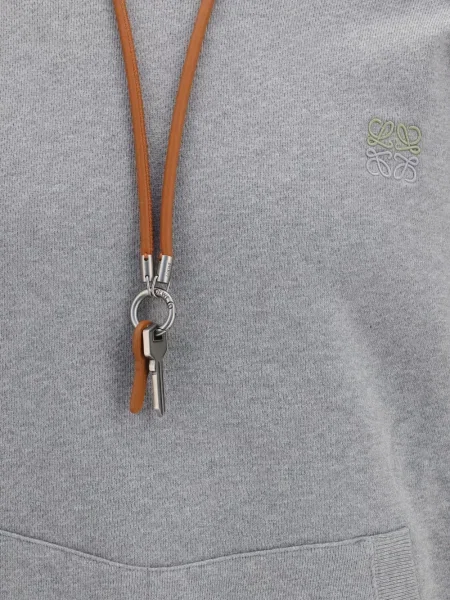 Hanorac cu glugă Loewe cu broderie gri