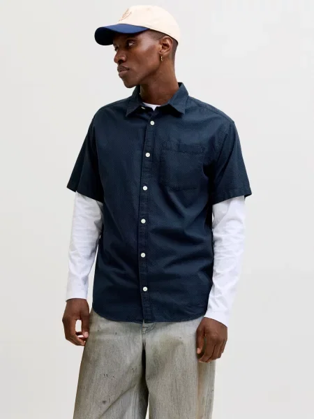 JACK & JONES Cămașă JORNANTUCKET noapte albastru