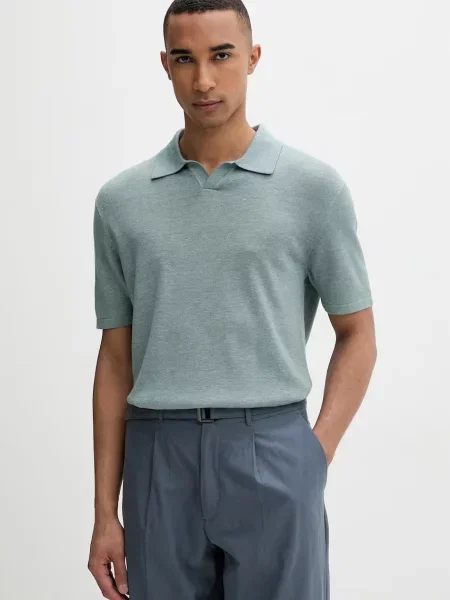 Calvin Klein hlače z bombažem siva
