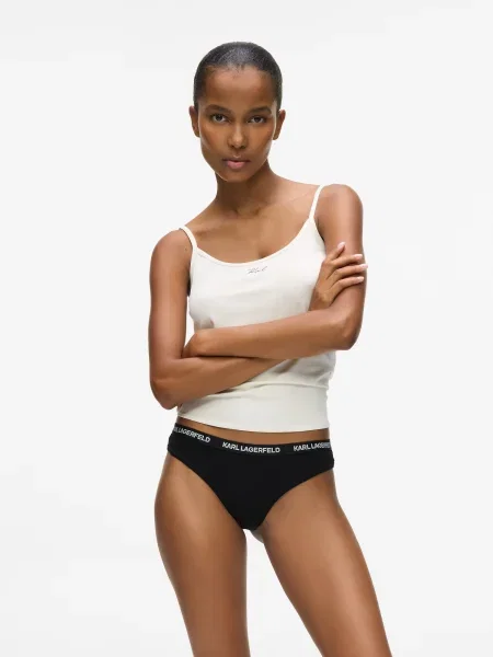 Karl Lagerfeld Tanga negru / murdar alb