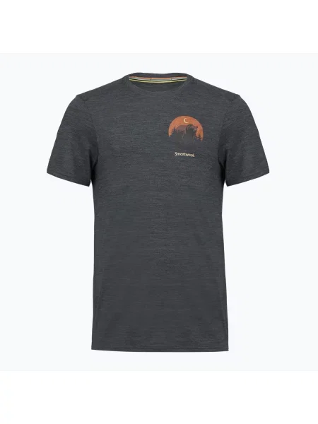 Koszulka Smartwool Lunar Bear Active SS Graphic Tee charcoal heather szara