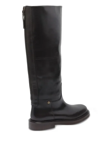 Botine Poeve din piele maro