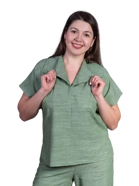 Лляна Блуза Nita хакі