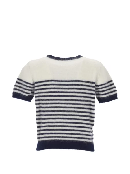 Pulover Maison Labiche cu dungi alb