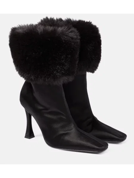 Cizme scurte Magda Butrym din satin negru