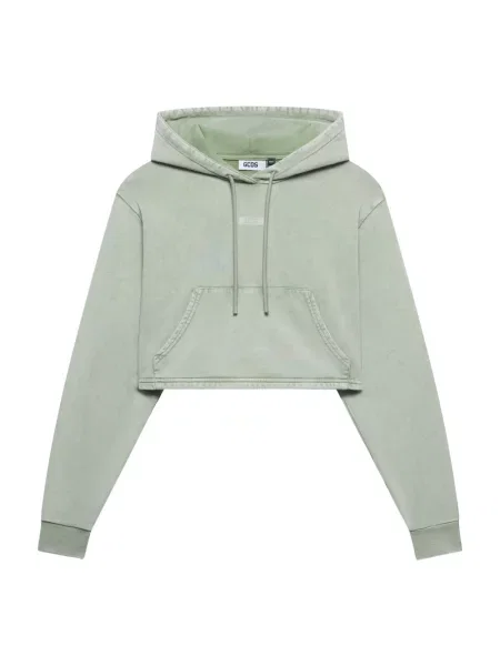 Bluza z kapturem Gcds z kapturem o skróconej długości zielona