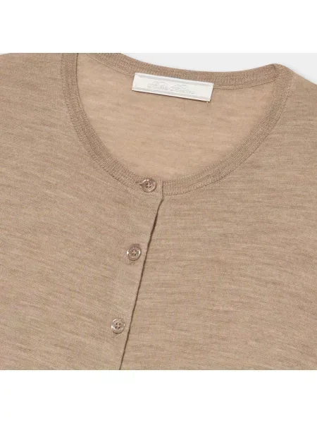 Kardigan Brooks Brothers wełniany beżowy