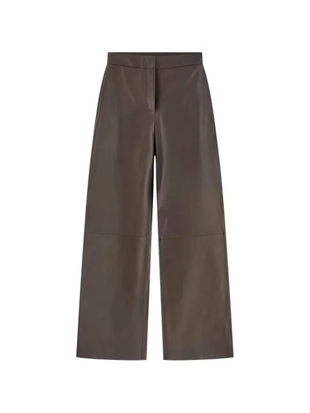 Pantaloni Hugo din piele cu buzunare laterale maro