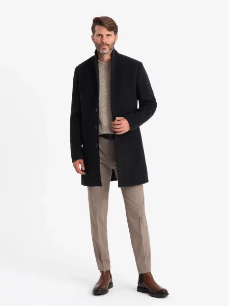 Palton Ombre clasic negru