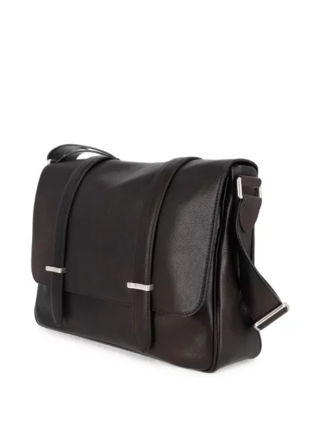 Bőr crossbody táska Orciani barna