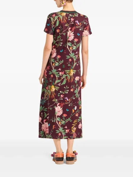 Rochie La Doublej cu model floral cu imagine de costum violet