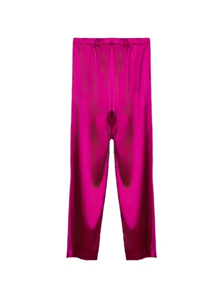 Pantaloni Purotatto din satin roz