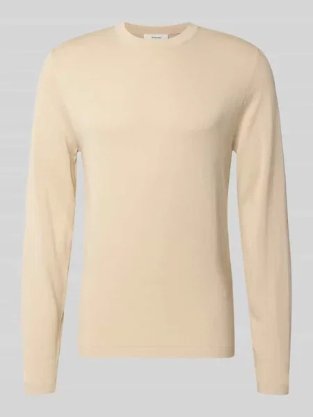 Sweter z dzianiny o kroju regular fit z czystej bawełny model ‘RAVI’ Selected Homme biały