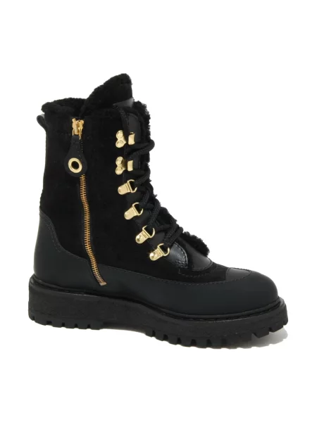 Buty do kostki Car Shoe z futerkiem czarne