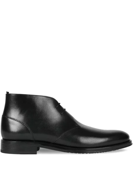 Ghete desert Ps Paul Smith cu șireturi din piele negru