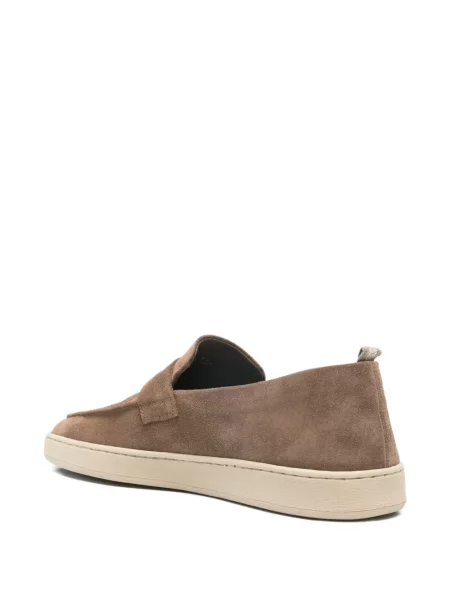 Pantofi loafer Officine Creative din piele de căprioară maro