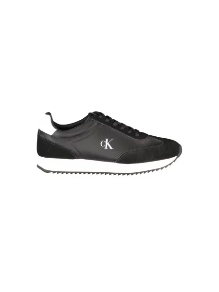 Sneakersy Calvin Klein Jeans skórzane czarne