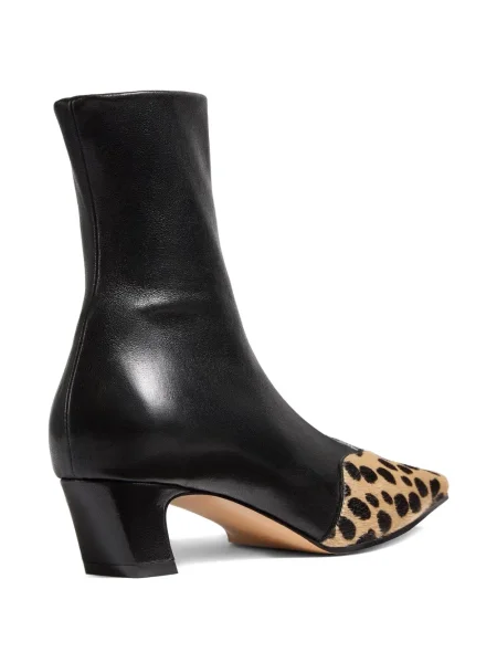 Botine Khaite cu imagine cu vârf pătrat negru