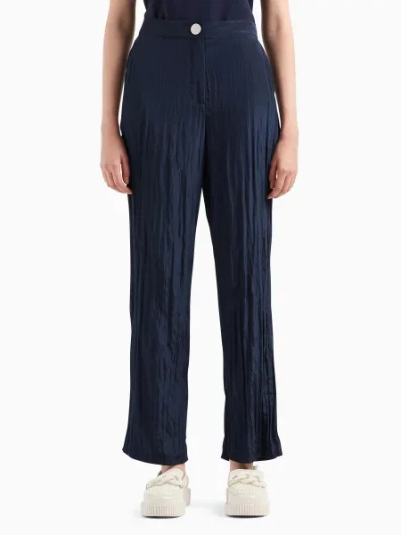 Armani Exchange Штани палаццо Темно-синій сині