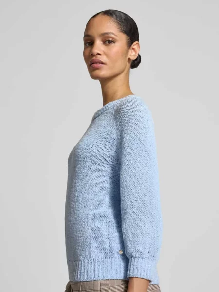 Sweter z dzianiny z okrągłym dekoltem i rękaw o dł. Monari