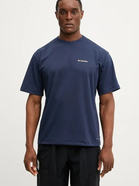 Športna kratka majica Columbia Cedar Trail modra