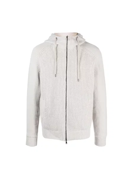 Sweter Herno wełniany dwustronny szary