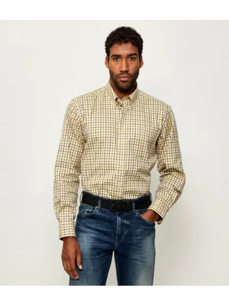 Barbour Cămașă Sporting Tattersall | Comfort fit bej
