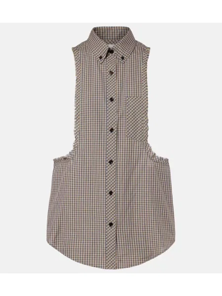 Cămașă Versace în carouri albastru