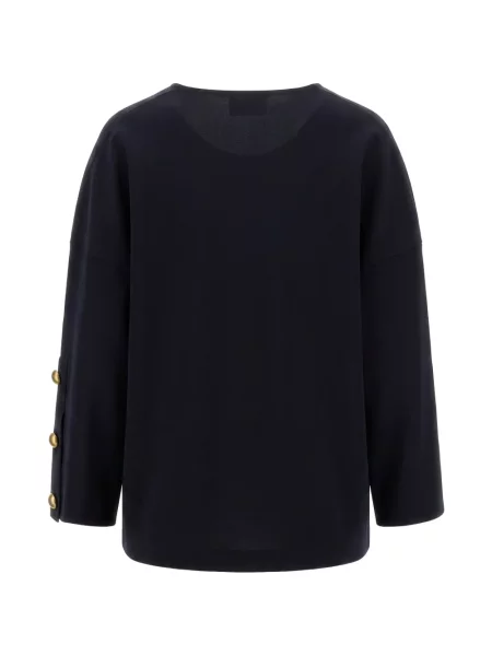 Top Max Mara cu decolteu în V albastru