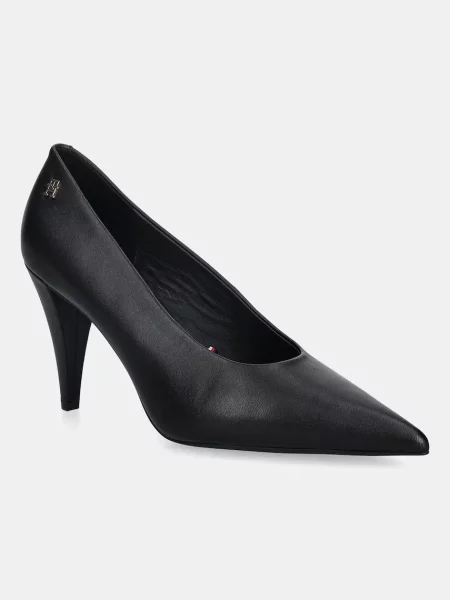 Pantofi pumps Tommy Hilfiger Th Smooth Leather Pump negru