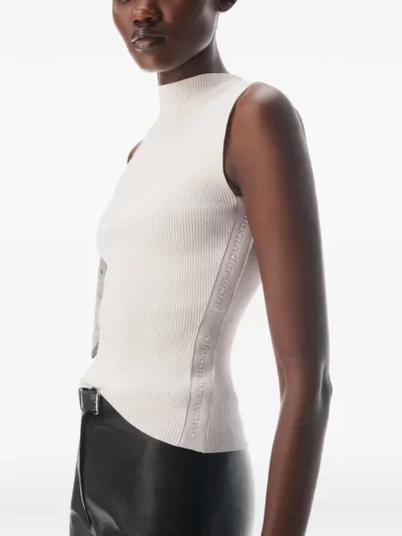 Top Alexander Wang cu autograf alb
