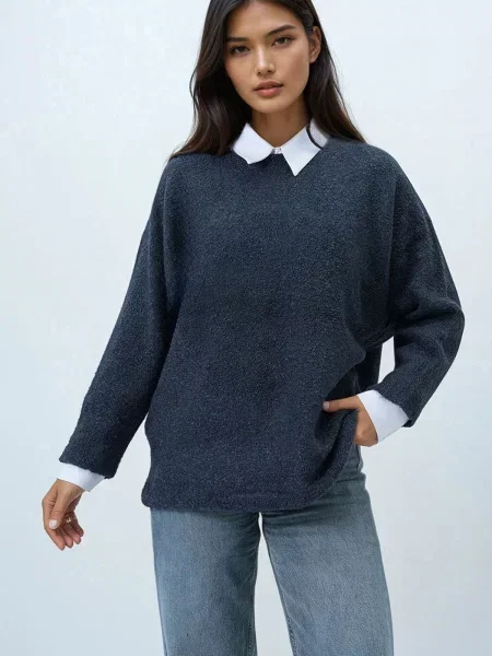 Trend Alaçatı Stili Pulover închis gri